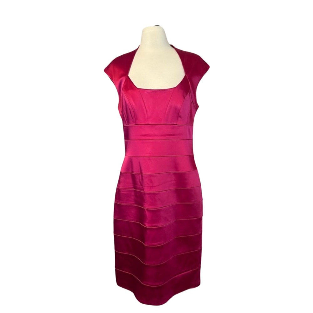 Jax Bright Pink Satin Bandaid Design. Size 14. Loved Condition